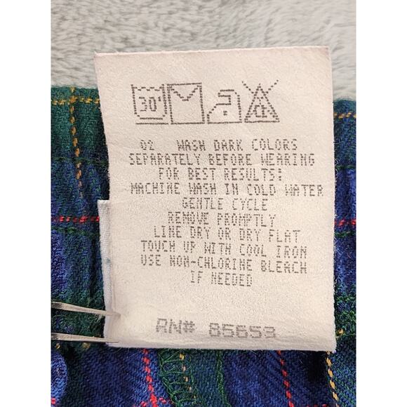 Vintage Koret City Blues Quilted Denim Snap Vest Plaid Crop Pant Set Size 8 Blue - Picture 13 of 16